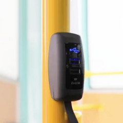Handrail USB chargers