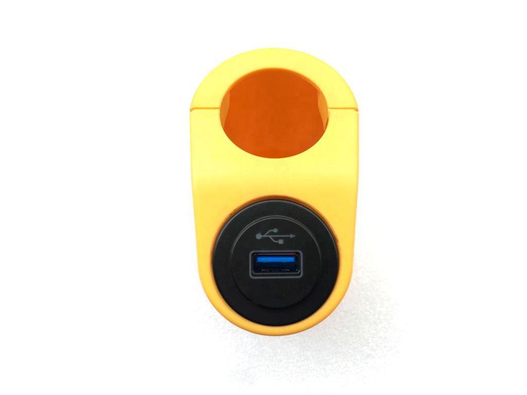 Usb socket on the pipe USB charger holder for handrail in transport TUH-0201